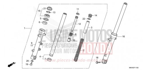 FORCELLA ANTERIORE NC750XDM di 2021